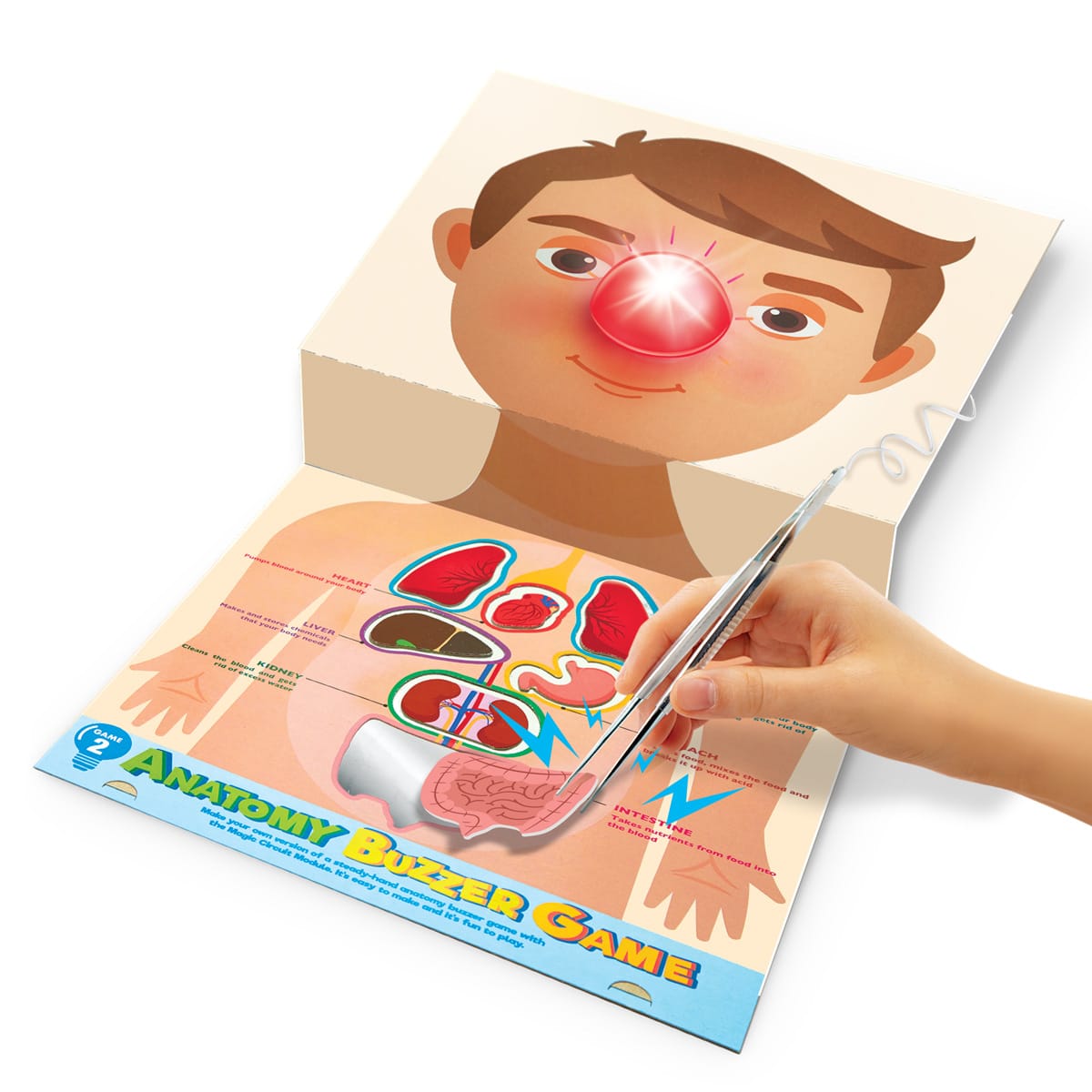 ערכת חשמל ואלקטרוניקה לילדים, הרכבת מעגל חשמלי - יצירת משחקי אלקטרוניקה לילדים Kidzlabs