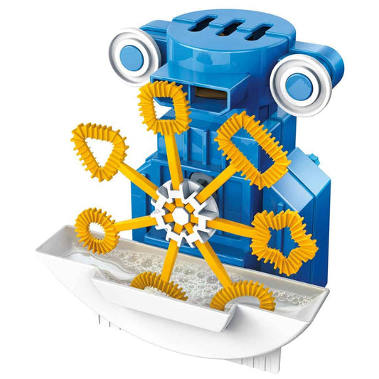 רובוט לילדים, ערכת רובוטיקה לבועות סבון - מכונת בועות להרכבה לילדים KidzRobotix