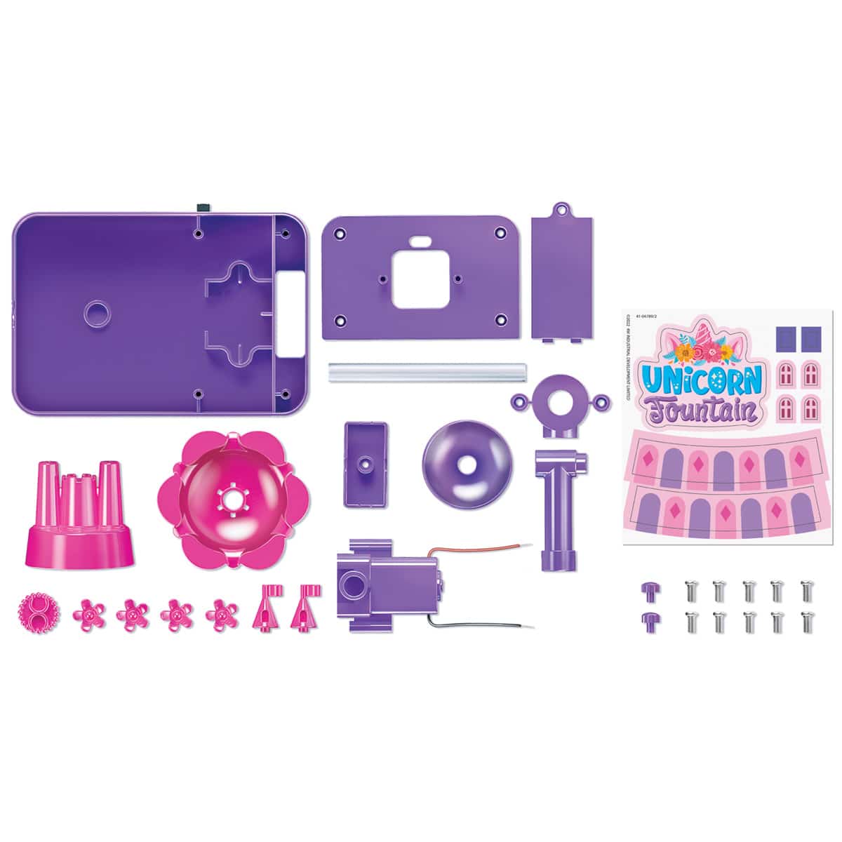 ערכת יצירה ואלקטרוניקה לילדות, הרכבת מזרקת חד קרן