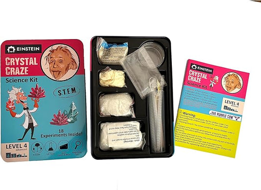 ערכת מדע לילדים, ניסויים בקריסטלים - איינשטיין, שיגעון הקריסטלים