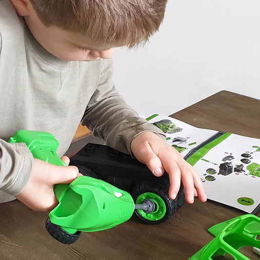 הרכבת משאית לילדים, ערכת הרכבה כוללת שלט