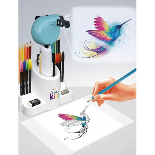 מקרן ציור 200 עיצובים Buki France – מקרן אומנותי לילדים לפיתוח יצירתיות