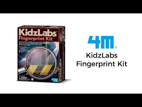 ערכת טביעות אצבע לילדים - משחק בלשי לילדים סרטון kidzlabs