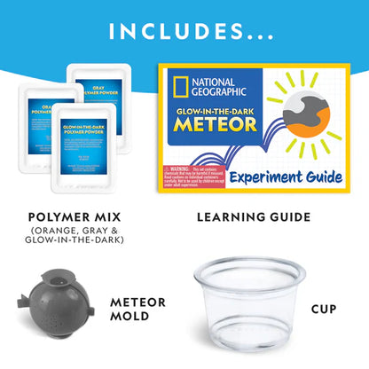 ערכת יצירה לילדים, ערכת חלל לילדים, מטאור זוהר בחושך - נשיונל ג'יאוגרפיק National Geographic