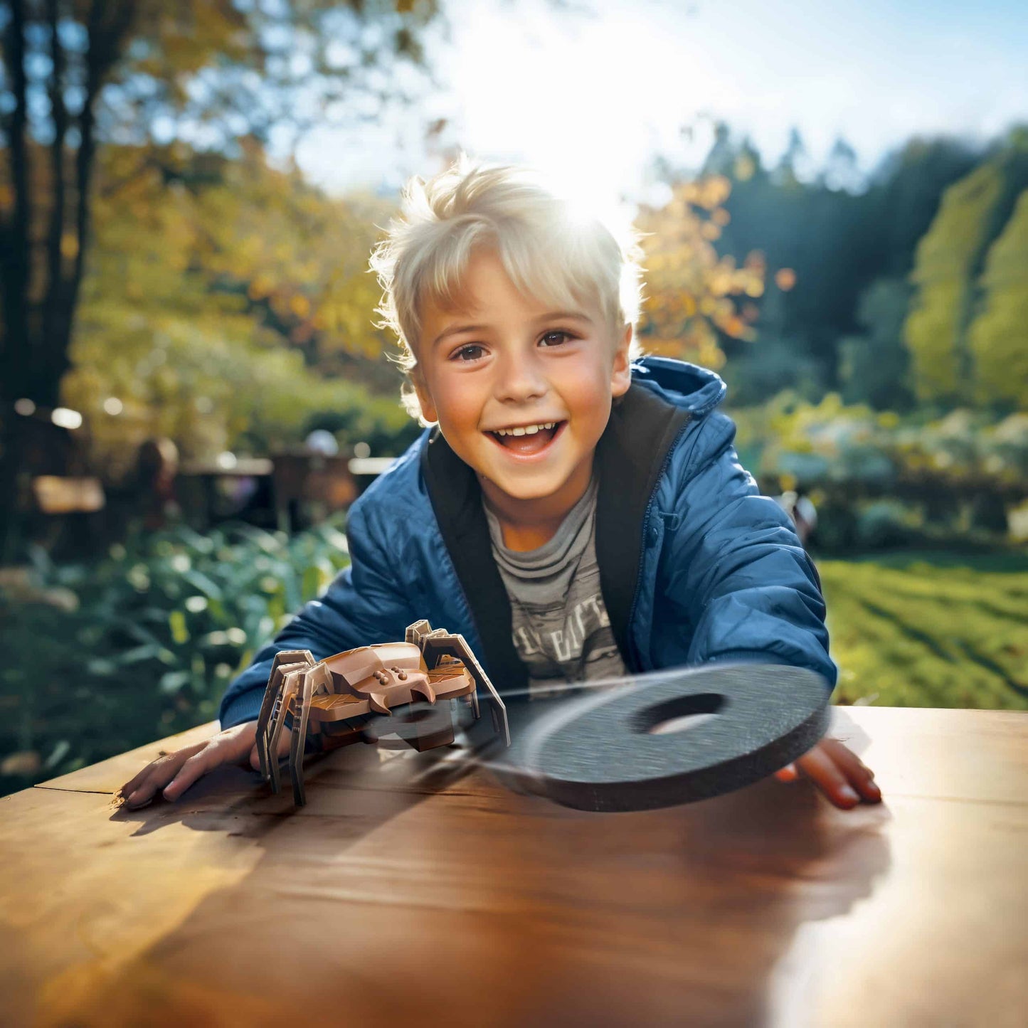 ערכת רובוטיקה לילדים, רובוט לילדים, עכביש משגר דיסקיות