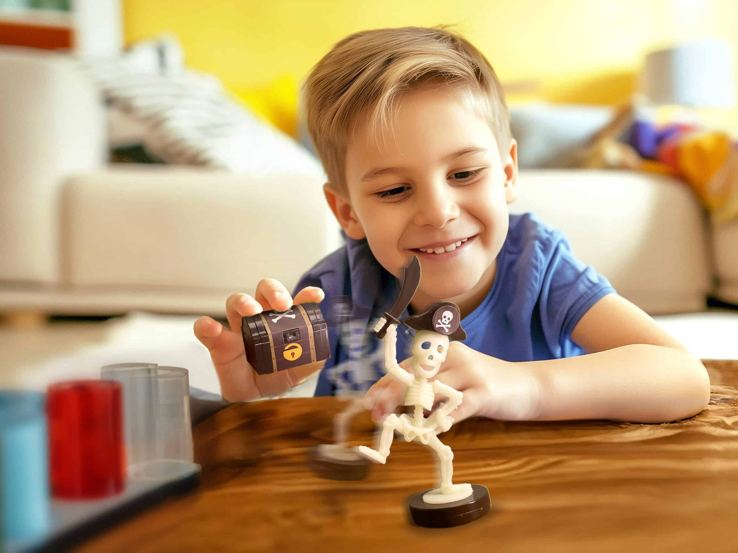 ערכת חפירה לילדים, ערכת מדע לילדים, חפירת פיראט זוהר - 4m