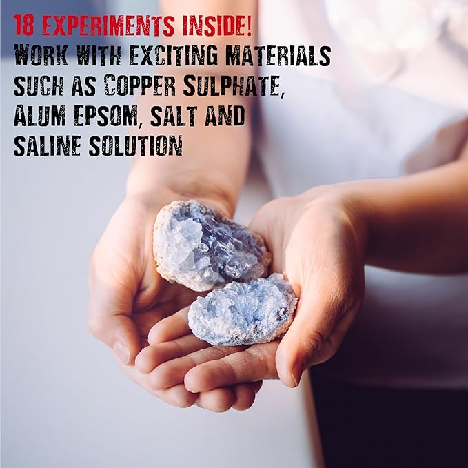 ערכת מדע לילדים, ניסויים בקריסטלים - איינשטיין, שיגעון הקריסטלים