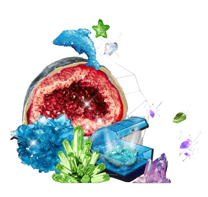 ערכת מדע וניסויים לילדים, מעבדת גבישים ענקית - מדע בכיף